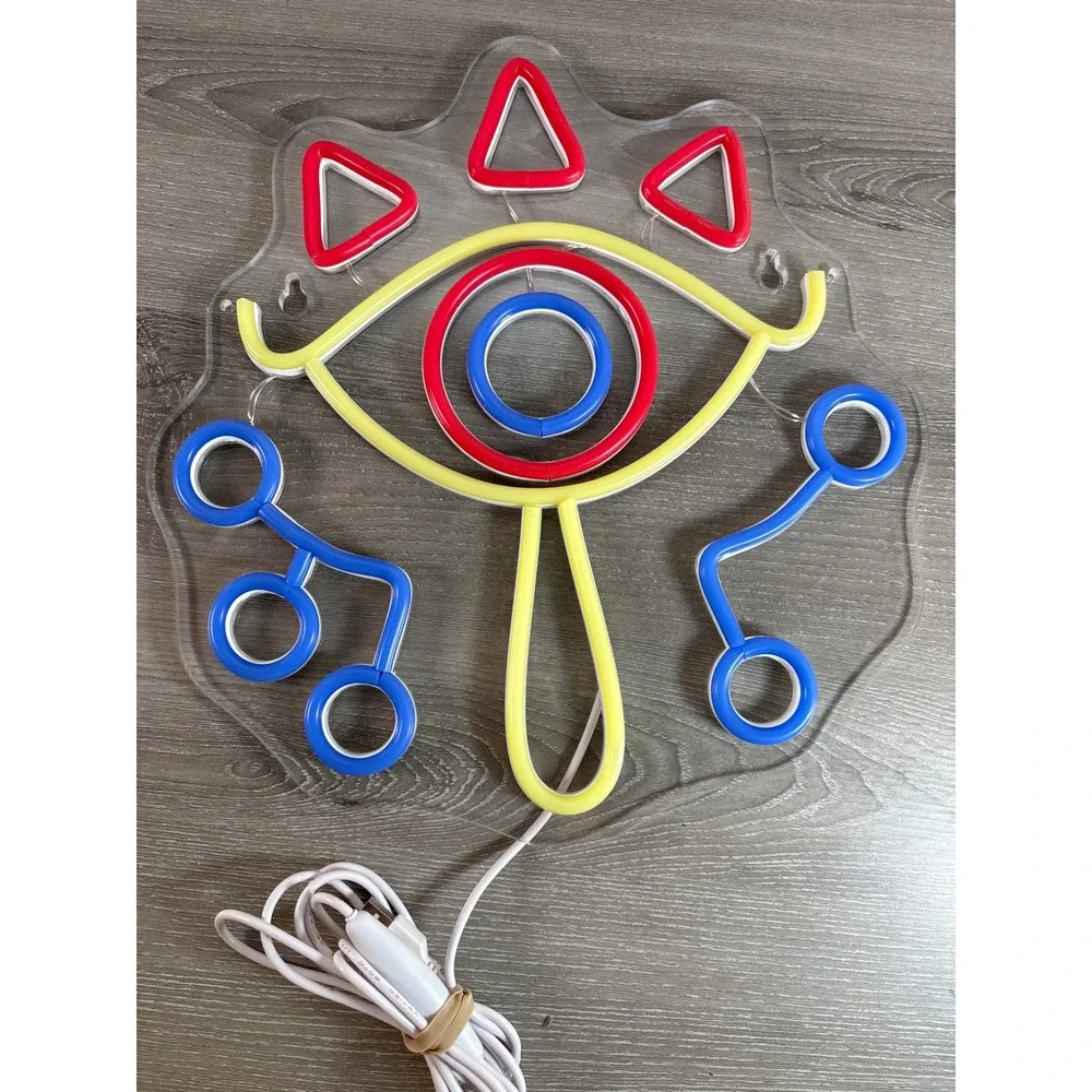 Zelda Sheikah Eye LED Neon Sign Wall Decor Gaming Light Breath of the Wild USB